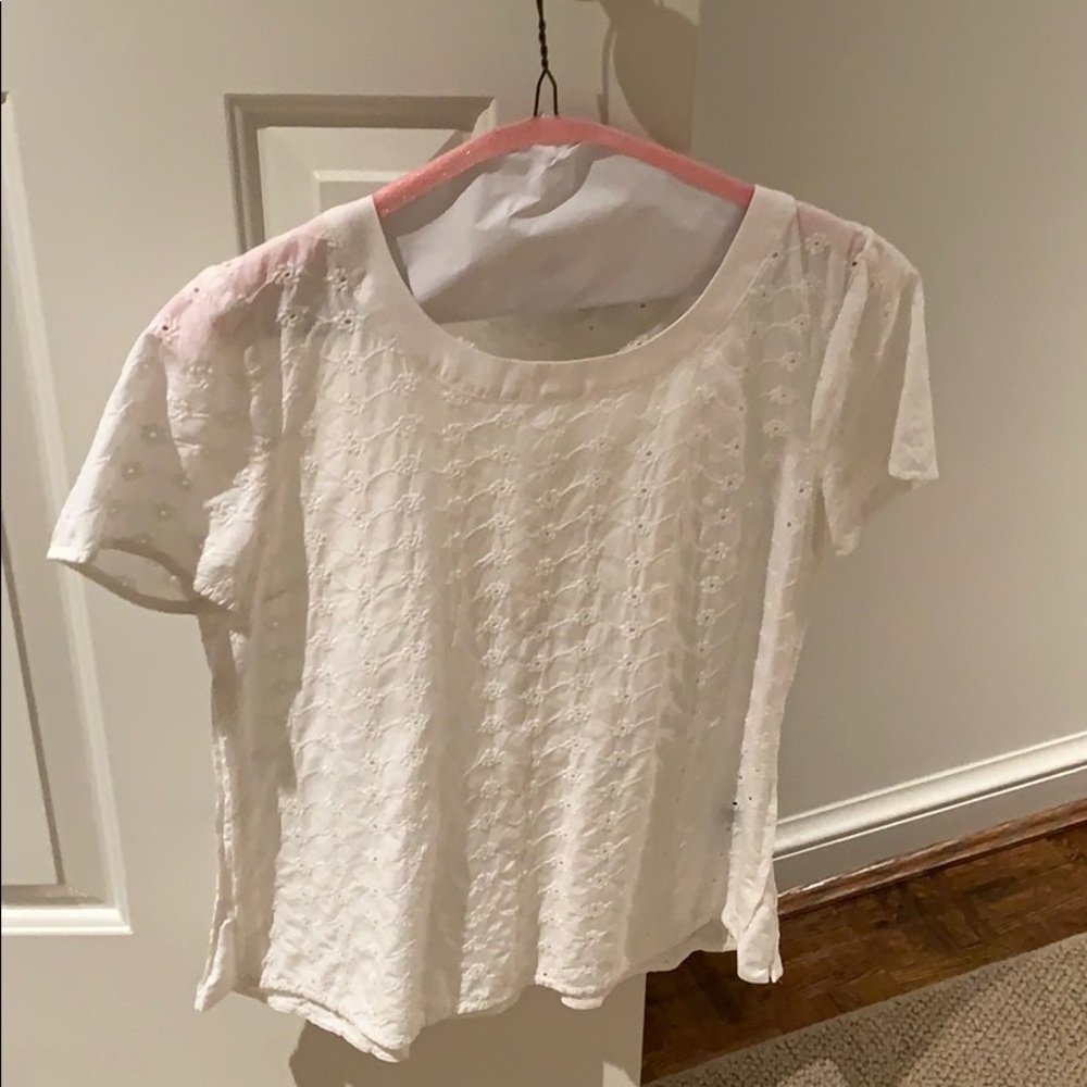 marc by marc jacobs White eyelet summer blouse